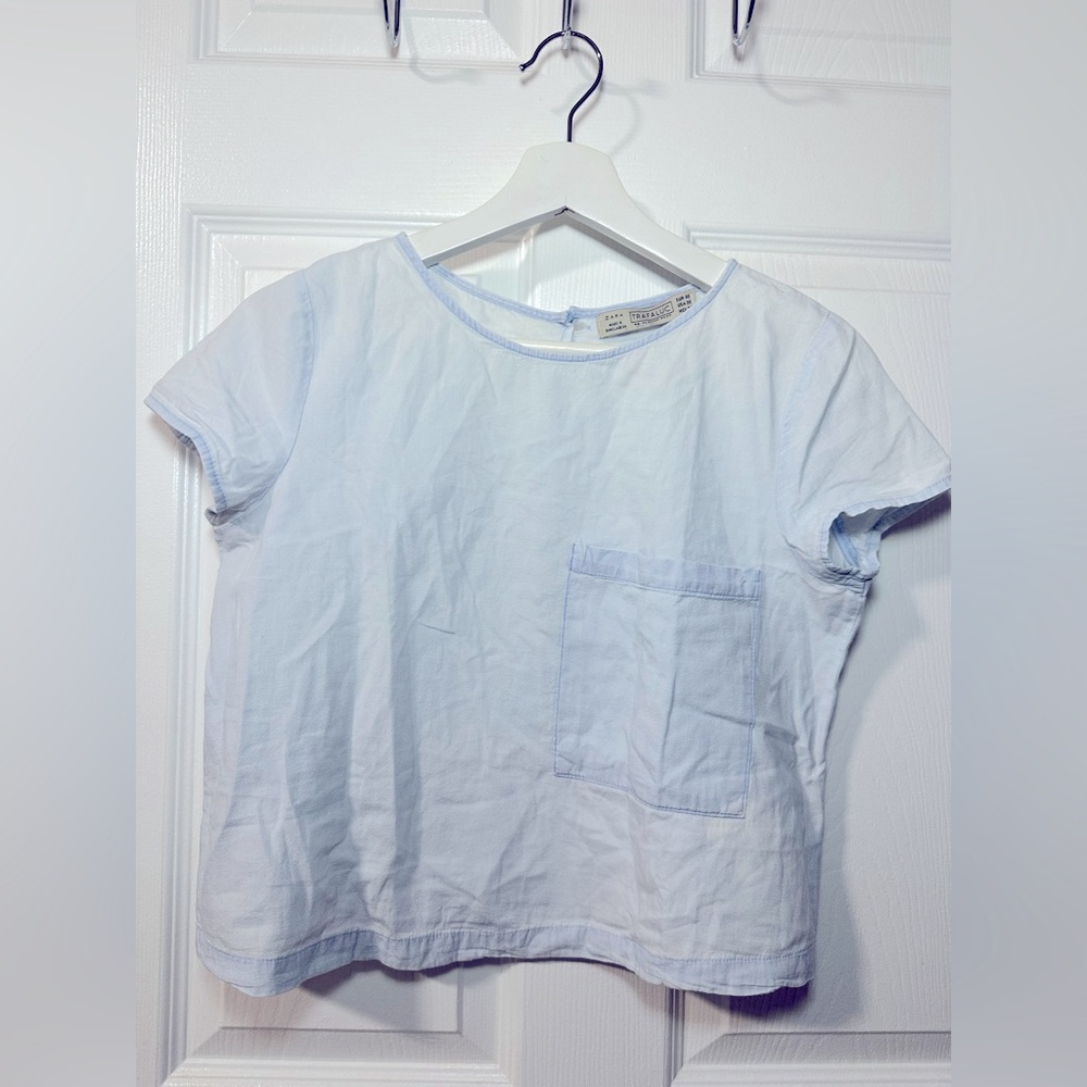 Zara Trafaluc denim crop top